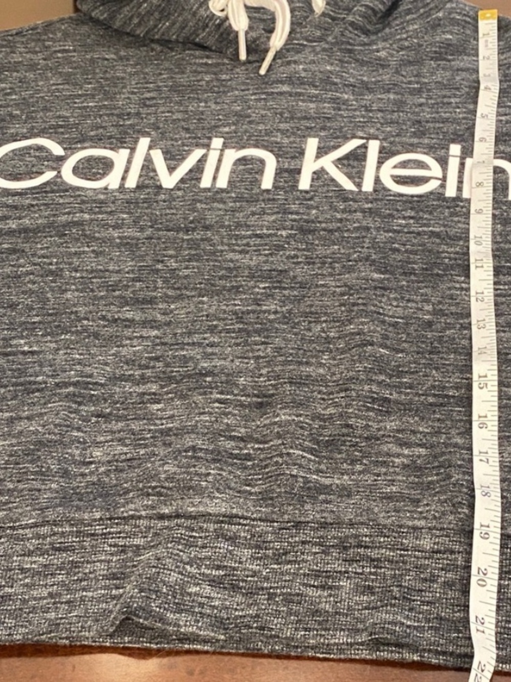 Calvin Klein Performance Charcoal Logo Hooded Sweatshirt - Picture 5 of 9